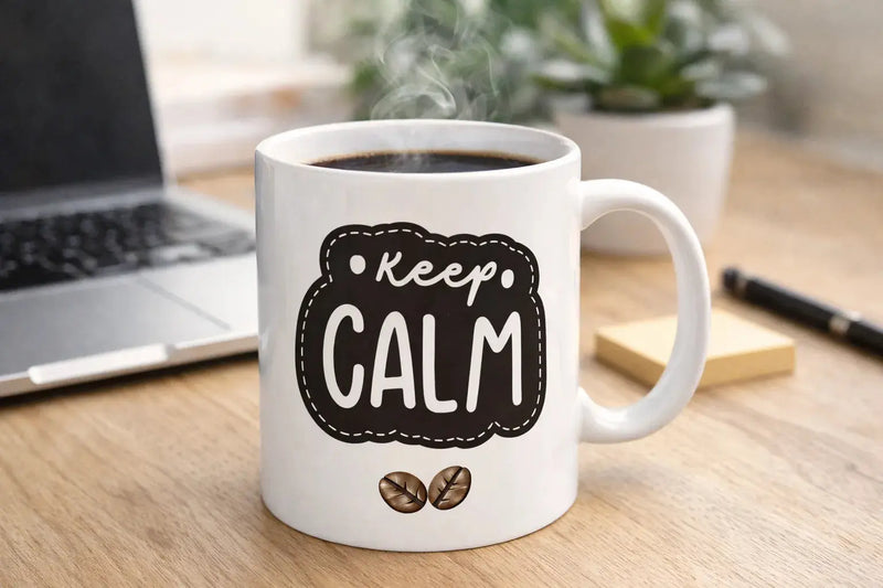 Keep Calm 11oz inspirational ceramic coffee mug
