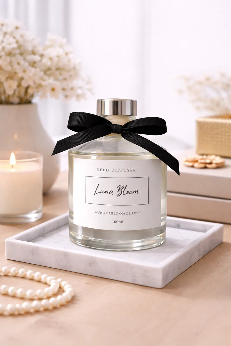 Aurora Bloom Crafts Reed Diffuser – Luna Bloom (100ml)