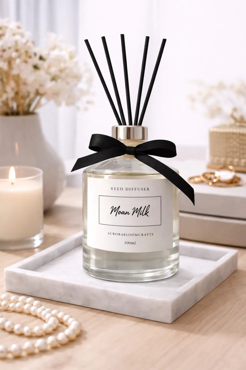 Aurora Bloom Crafts Reed Diffuser – Moon Milk (100ml)