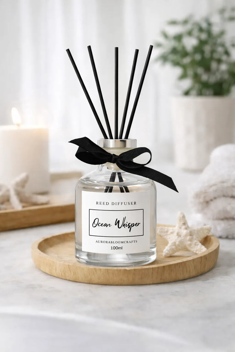 Aurora Bloom Crafts Reed Diffuser – Ocean Whisper (100ml)