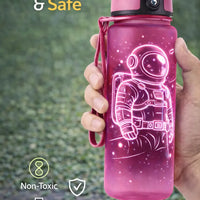 Cosmic Explorer Kids Water Bottle 500ml | BPA-Free Tritan Bottle - Aurora Bloom Crafts