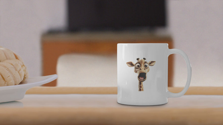 Funny Giraffe Coffee Mug - Whimsical Gift for Giraffe Lovers by Aurora Bloom Crafts