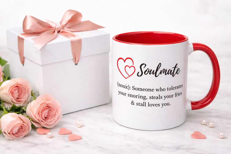 Soulmate Funny Mug – Cute Couples Gift 11oz | Aurora Bloom Crafts