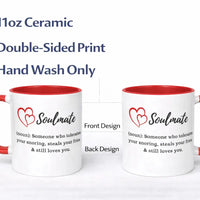 Soulmate funny definition mug 11oz ceramic couples coffee mug
