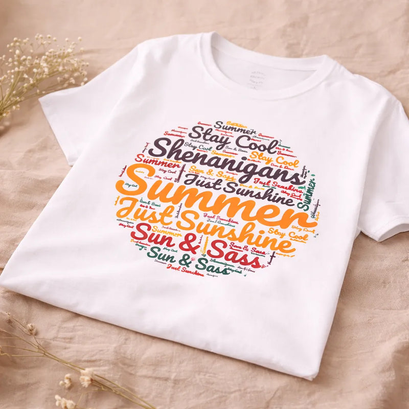 Sunshine & Shenanigans – Summer Tee | Aurora Bloom Crafts