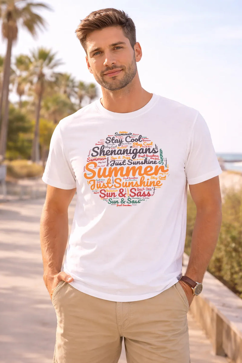 Sunshine & Shenanigans – Summer Tee | Aurora Bloom Crafts
