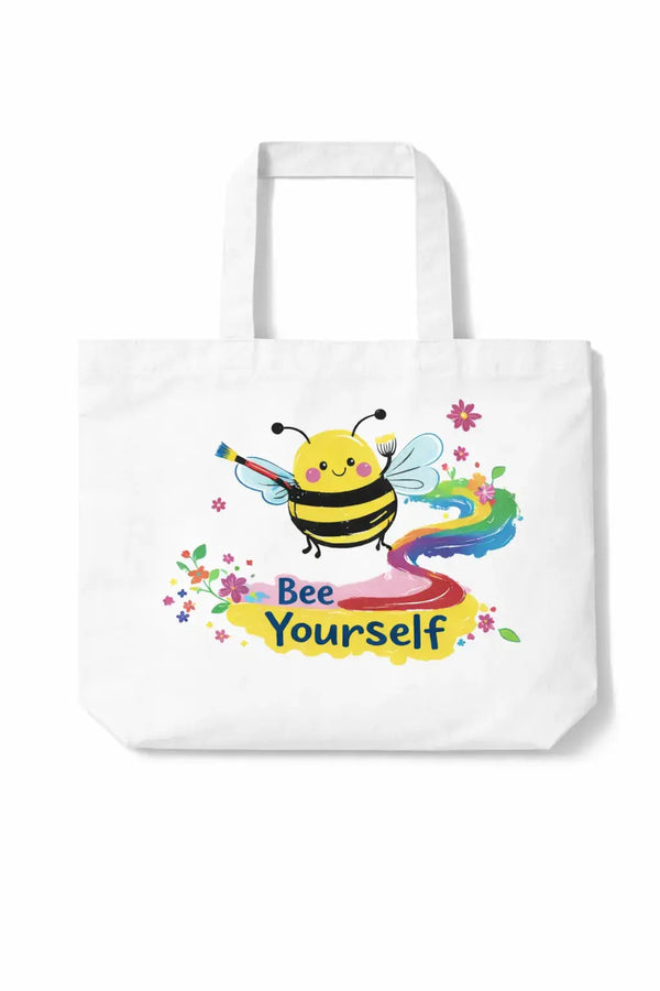 Bee Yourself canvas tote bag eco-friendly reusable shopping bag