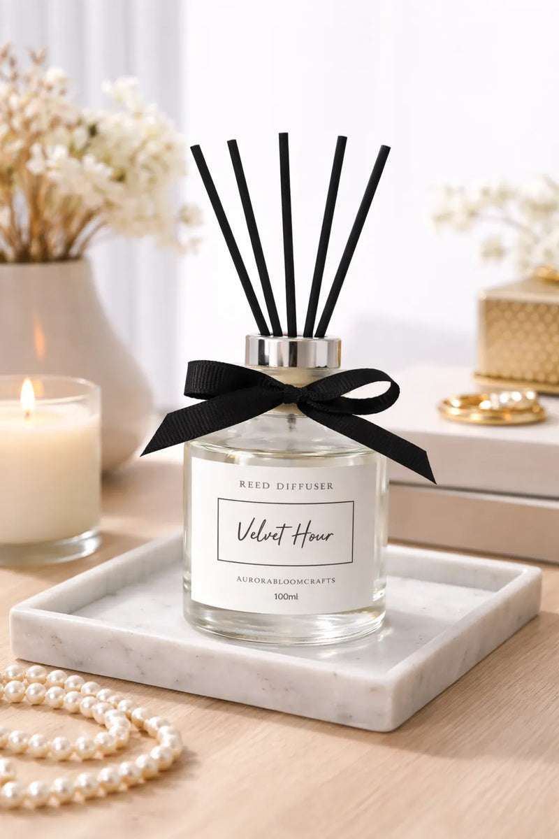 Aurora Bloom Crafts Reed Diffuser – Velvet Hour (100ml)