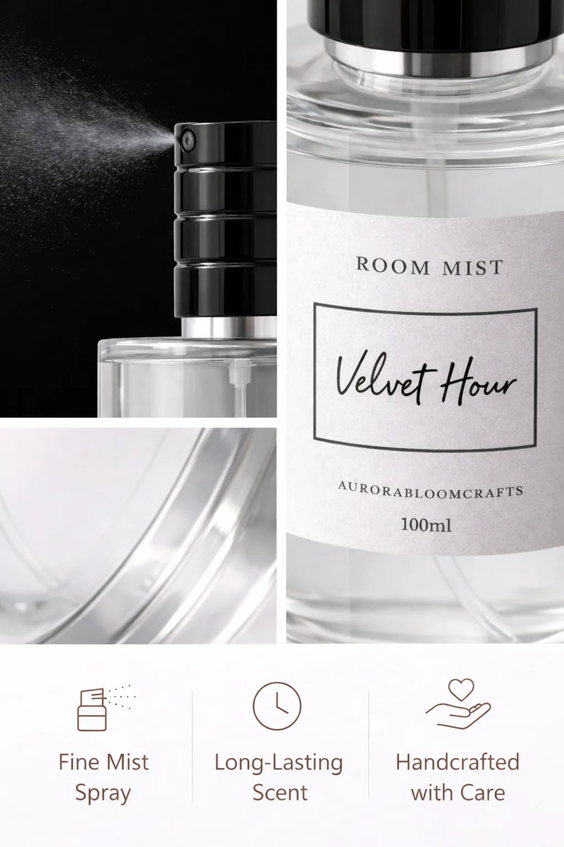 Velvet Hour Room Mist – 100ml | AuroraBloomCrafts