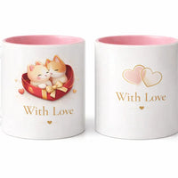 With Love Cat Mug 11oz ceramic coffee mug for cat lovers